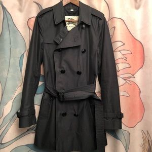 Burberry Prorsum Dark Grey Trench Coat Mid 46R
